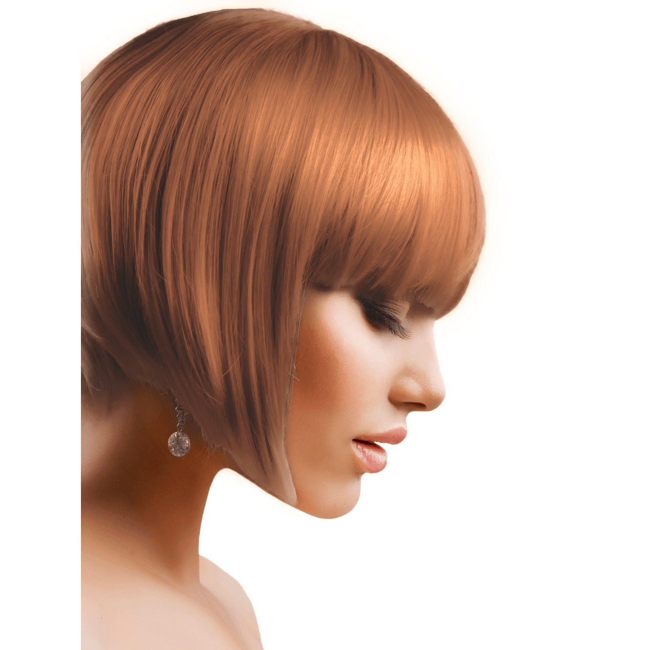 Brown bob wig with fringe hot sale