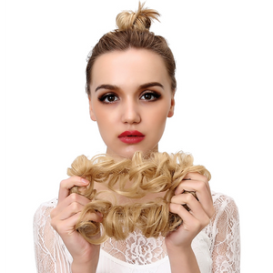 Synthetic Hair Scrunchie Bun Hair Piece Elastic,,Perruques RL Moda Wigs Inc..